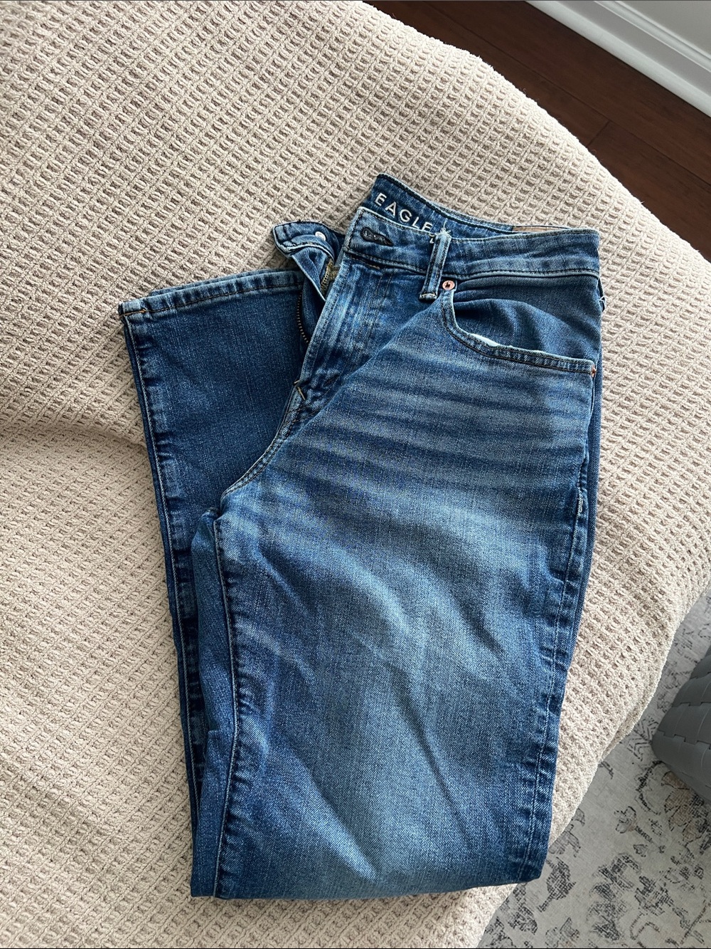 American Eagle Outfitters Men's Medium Blue Straight Jeans